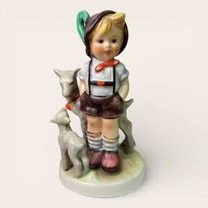 M.J. Hummel Goebel Figurine LITTLE GOAT HERDER W.Germany 1948 Signed Vintage